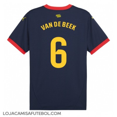 Camisa de Futebol Girona Donny van de Beek #6 Equipamento Secundário 2024-25 Manga Curta Camisa de Futebol Girona Donny van de Beek #6 Equipamento Secundário 2024-25 Manga Curta
